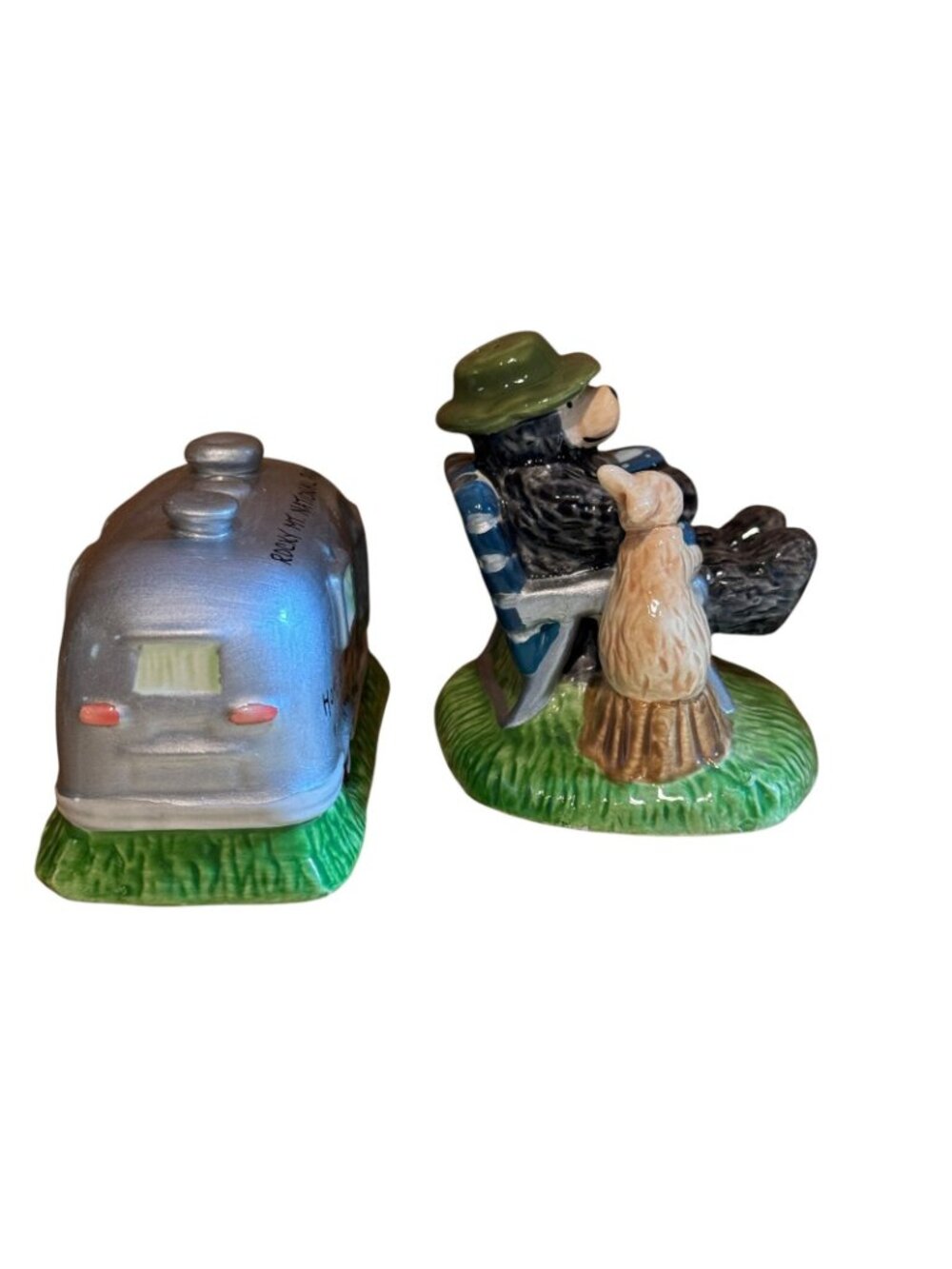 Airstream Camper Bear Bunny Bird Salt Pepper Shakers Spring Summer Cape Shore - Picture 4 of 10